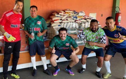 Live Solidária, NetBet e VCreditos arrecadam mais de uma tonelada em alimentos em campeonato