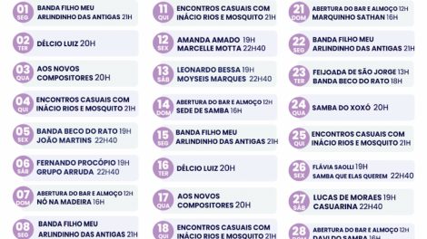 Beco do Rato - Agenda Abril 2024