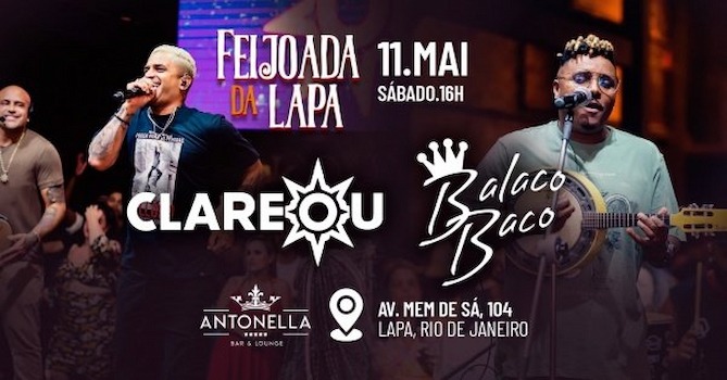 Feijoada da Lapa com Clareou + Balacobaco na Antonella