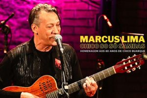 Marcus Lima em “Chico 80 só sambas” no Teatro Brigitte Blair