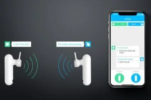 fone de ouvido que traduz mais de vinte idiomas